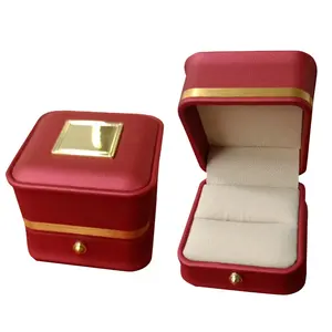 Package Plastic Jewellery Velure Fabric Hot Sale Jewelry Packaging Ring Velvet Box Luxury Gift Box With