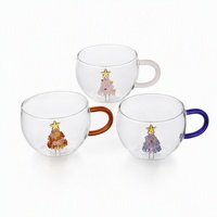 Mug à lait en verre borosilicate soufflé à la main Lefu, design cartoon, passe au lave-vaisselle, pour usage domestique