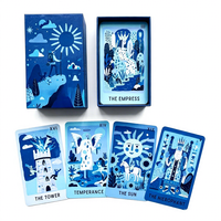 Jeu de cartes de tarot personnalisées pour toute la famille, 78 cartes avec guide, conception de logo personnalisé et cartes d'affirmation oracle