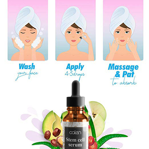 Sérum de cellules souches de pomme de réparation de peau de rides bio et naturel de marque privée - Product Image 4