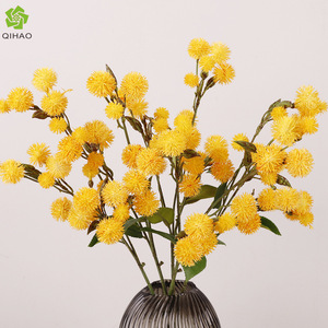 Baies d'éryngium artificielles simulées pour la décoration intérieure, 3 branches, haute simulation, couleur rouge orangé - Product Image 5