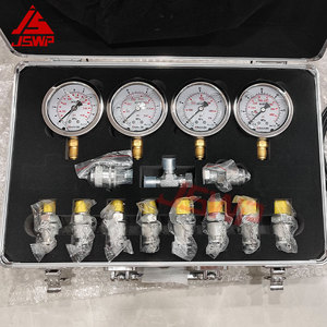 Jswp máy xúc thủy lực đo áp suất Kit 4 Gauge + 4 dây + 1 T-Joint + 9 kết nối + 1 kết nối nhanh chóng - Product Image 2