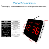 Stock boutons d'appel émetteur affichage moniteur récepteur pour Restaurant bureau clinique système d'appel sans fil
