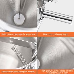 Dispensador de Masa para Panqueques de 17 mm, Portátil, de Acero Inoxidable, con Soporte, a Bajo Precio - Product Image 4