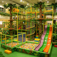 Équipement de terrain de jeu intérieur sur le thème de la jungle personnalisé, jeux souples écologiques pour parc d'attractions commercial, certifié CE ISO