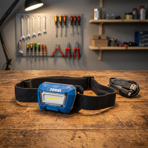 FERVI Sensor-Convenience Headlamp 3W COB <b>LED</b> 300 Lumens 4h Autonomy Li-ion Battery Comfortable and Convenient Da Testa Lamp - Product Image 3