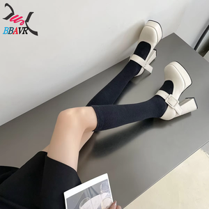 Zapatos de Tacón Alto con Plataforma y Punta Cuadrada, Estilo Lolita, Tipo Mary Jane, Fabricación Personalizada - Product Image 3