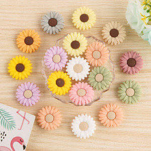 20mm Flower shape silicone <b>beads</b> Jewelry making <b>beads</b> 12 color silicone <b>beads</b> BPA free <b>beads</b> Food grade <b>loose</b> <b>beads</b> - Product Image 1