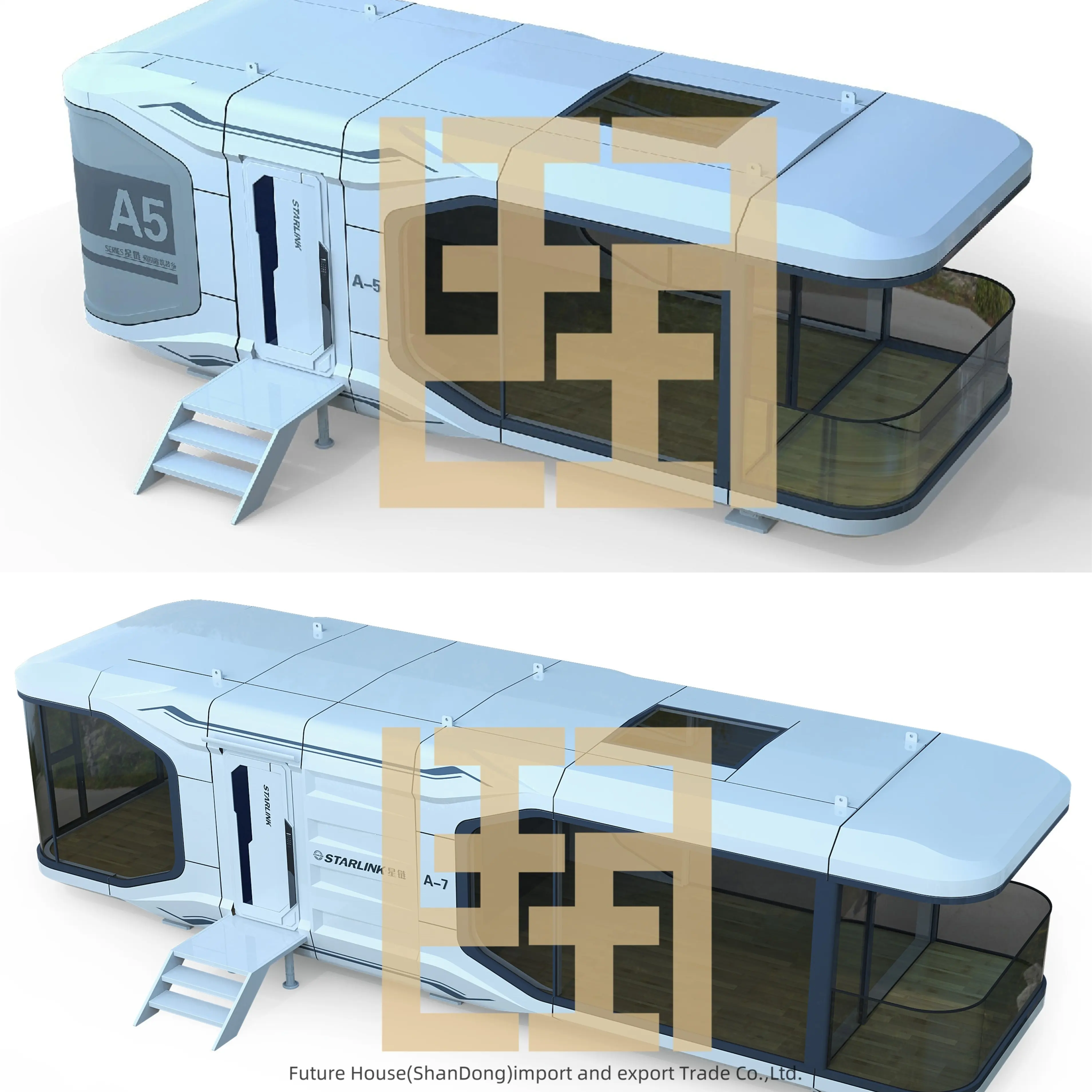 Custom 20ft 40ft tiny luxury prefab space capsule house prefabricated mobile modular homes for Canada