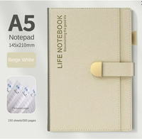 Carnet A5 en PU à motif lychee, couverture rigide, personnalisable avec logo, élégant, haut de gamme, idéal comme cadeau