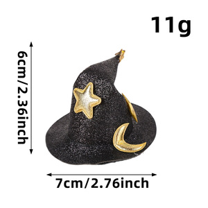 Halloween Party Favor Mini Witch <b>Hat</b> Hairpin Glitter Fabric <b>Wizard</b> <b>Hat</b> Cosplay Photo Booth Prop Supplies - Product Image 6