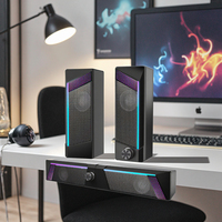Subwoofer Desktop RGB portabel, USB 2.0 Subwoofer untuk PC & Laptop SKD CKD Audio speaker komputer mendukung SKD CKD