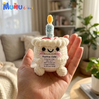Boneka Amigurumi Kue Ulang Tahun Es Krim Rajutan Tangan untuk Dekorasi Meja