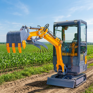 Mini-excavatrice sur chenilles compacte de 1 tonne avec bras pivotant latéralement et godet renforcé pour le creusement de fondations et les travaux d'installation OEM ODM - Product Image 1