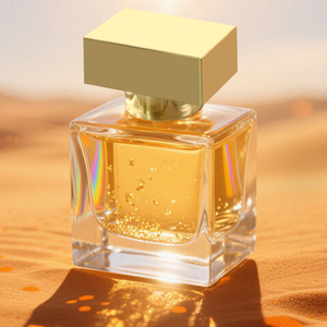 Flacone Personalizzato di Lusso in Vetro per Profumo, Bottiglie Spray Trasparenti per Profumo da 30ml 50ml 100ml, Flacone Quadrato Vuoto in Vetro per Profumo con Tappo Dorato - Product Image 3