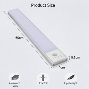 Luz LED para Gabinete con Sensor de Movimiento, Lámpara Nocturna de Instalación Magnética, 3 Temperaturas de Color, Recargable por USB para Cocina y Armario - Product Image 6