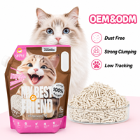 OEM/ODM Laris Manis Pelet Penyerap Gumpal Pengiriman Gratis Pasir Kucing Tofu Ultra Tipis