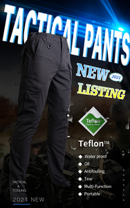 <span class=keywords><strong>Pantaloni</strong></span> Tattici da <span class=keywords><strong>Uomo</strong></span> Impermeabili e Resistenti all'Olio, Multi-Tasca, per Escursionismo e Lavoro, OEM - Product Image 3