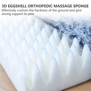 ZMaker – lit pour <span class=keywords><strong>chien</strong></span> en mousse à mémoire de forme à 3 couches, <span class=keywords><strong>coussin</strong></span> de lit lavable pour animaux de compagnie avec housse amovible - Product Image 2
