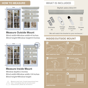 Stores zébrés motorisés avec télécommande, dimmables, isolation thermique, taille personnalisée, protection UV, stores zébrés électriques - Product Image 6