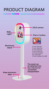 Ligero Horizontal <span class=keywords><strong>iPad</strong></span> Photobooth Shell Oval 10,9/12,9/13 "<span class=keywords><strong>iPad</strong></span> Dslr Photo Booth Machine Selfie Event PhotoBooth <span class=keywords><strong>Case</strong></span> - Product Image 6