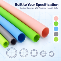 Tuyau en silicone extrudé flexible de couleur personnalisée OEM avec diamètre, épaisseur de paroi et longueur sur mesure