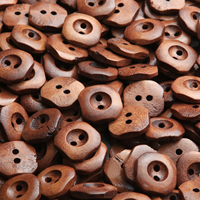 Boutons en bois carrés à deux trous, motif diamant, naturels, minimalistes, simples, unisexes, pour vêtements, chemises, pulls, tricots, DIY