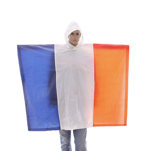 <span class=keywords><strong>Poncho</strong></span> antipioggia in pvc riutilizzabile <span class=keywords><strong>nero</strong></span> con logo con certificato BSCI - Product Image 4