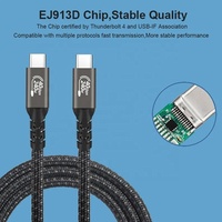 Câble USB4.0 Type C mâle-mâle Xput 40 Gbps PD 240 W, charge rapide, transfert de données haute vitesse pour ordinateur portable, moniteur, smartphone