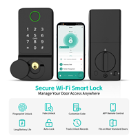 Cerradura Inteligente para Puertas de Acero Inoxidable/Aluminio con Aplicación Tuya, Código Antiespía en la Nube, Contraseña, Llave, Seguridad de Grado A