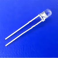 3mm Rose LED Diode Ronde Lentille claire 400mcd Luminosité 30 ° Angle de vision Traversant-Trou Court Pin DIP