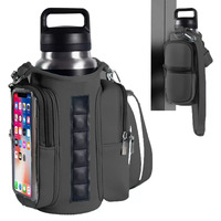 Sac de sport magnétique en néoprène avec 3 aimants intégrés, porte-bouteille et poches pour téléphone – Solution de transport pratique et confortable