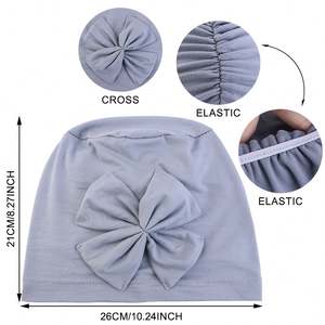 ผ้าโพกศีรษะแฟชั่นดีไซน์โบว์ผูกผมอเนกประสงค์สำหรับสุภาพสตรี ผ้าคลุมผมยืดหยุ่นสำหรับดูแลเส้นผม ผลิตจากโพลีเอสเตอร์และสแปนเด็กซ์ เหมาะสำหรับกิจกรรมกลางแจ้ง - Product Image 3