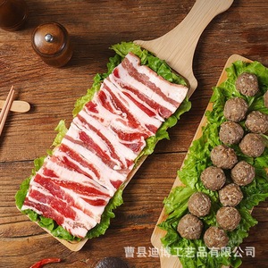 Planche à découper en bambou à long manche rainuré, en bois massif épaissi, pour trancher la viande et servir - Product Image 4