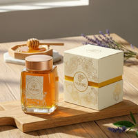 Bocaux en verre de luxe pour cornichons, confitures, miel, emballage en gros de pots de miel, boîte cadeau personnalisée pour pots de miel en verre