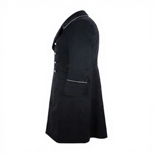 Manteau long noir croisé pour homme, en mélange de laine, avec revers, style trench-coat, pour affaires, hiver, OEM - Product Image 4