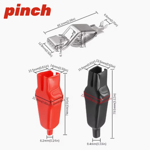 Pinch 75mm Large <b>Spring</b> Alligator <b>Clip</b> 20A High Current Test <b>Clip</b> Fully Sheathed Durable Plastic Insulated - Product Image 2