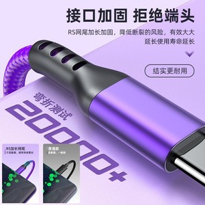 Type C To Type C Data Cable Nylon <b>Braided</b> 1M 2M 3M Fast Charging For Mobile Phone Dual Port - Product Image 4