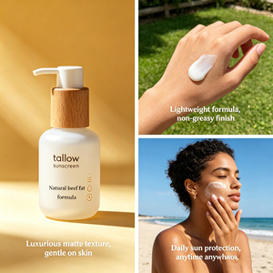 Crème <span class=keywords><strong>solaire</strong></span> au suif de bœuf nourri à l'herbe SPF 50 |   Oxyde de zinc minéral naturel |   Imperméable, respectueux des récifs coralliens, <span class=keywords><strong>non</strong></span> gras pour le <span class=keywords><strong>visage</strong></span> et le corps - Product Image 2