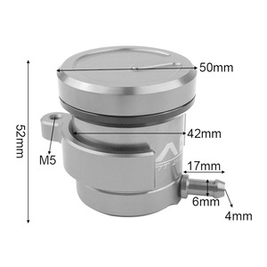 AEM ที่เก็บน้ำมันอลูมิเนียม CNC ปั๊มเบรคด้านบนปรับเปลี่ยนรถจักรยานยนต์สากล - Product Image 4