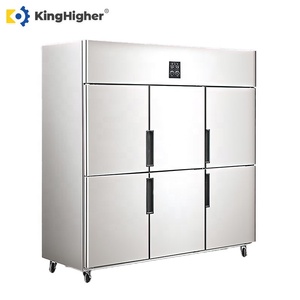Congélateur vertical commercial à usage intensif Refroidisseur à air Réfrigération directe Grande capacité Réfrigérateur <span class=keywords><strong>multi</strong></span>-portes à double température - Product Image 3