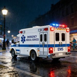 Blocchi da Costruzione per Scenari di Ambulanza, Divertimento per Bambini, Compatibili <span class=keywords><strong>con</strong></span> <span class=keywords><strong>LEGO</strong></span>, Assemblaggio 3D, Vendita all'Ingrosso - Product Image 4