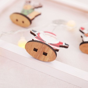 Porte-cartes en bois en forme d'animal de Noël, support créatif pour photos et mémos, décoration de fêtes - Product Image 3