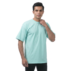 T-shirt à manches courtes en coton pour homme, t-shirt à col rond pour homme, t-shirt de performance en coton lourd - Product Image 1