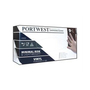PORTWEST-Gant jetable en vinyle poudré A900CLRM-GANTS EAN 5036108158102 - Product Image 2