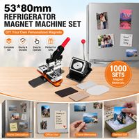 Kit de fabrication d'aimants DIY 53x80mm avec consommables pour badges, aimants de réfrigérateur, aimants photo