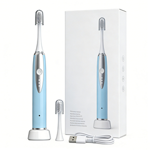 Brosse sonique rechargeable, base de charge sans fil, 31200 VPM, 3 modes, étanche IPX7, minuteur 2 min, lot de 2 têtes - Product Image 1