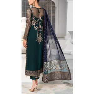 ชุดเดรสทางการออกแบบสวรรค์ทำจากผ้าเรียบระบายอากาศตัดมีสไตล์เหมาะสำหรับงานปาร์ตี้สำนักงานและชุดแฟชั่น - Product Image 2