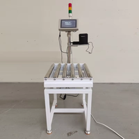 Balance à rouleaux de convoyeur de haute qualité de 300kg en acier inoxydable avec indicateur LCD et peseuse de contrôle d'imprimante