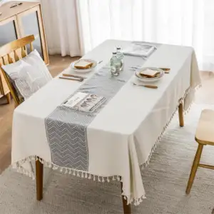 Wholesale Cotton Linen European-style Art Dust Tea Table Rectangular Square Tablecloth Can Be Customized Table Clothes
